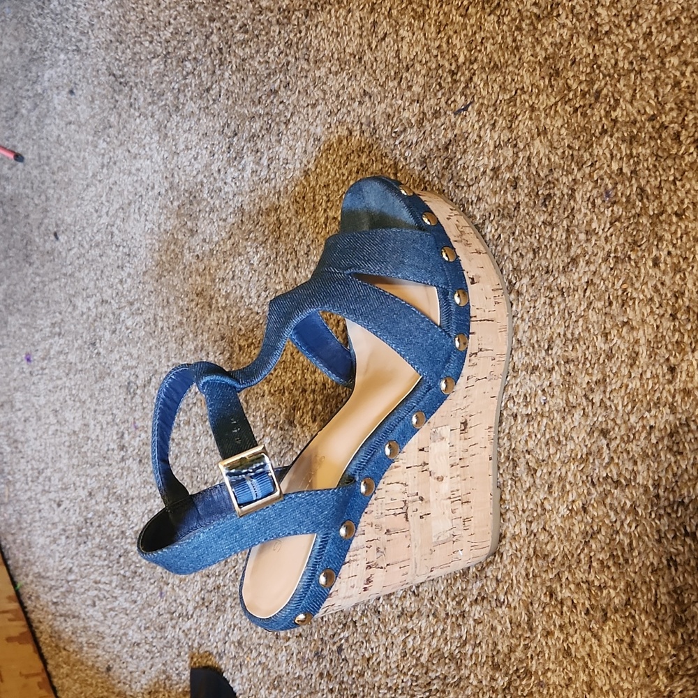 Denim Wedges